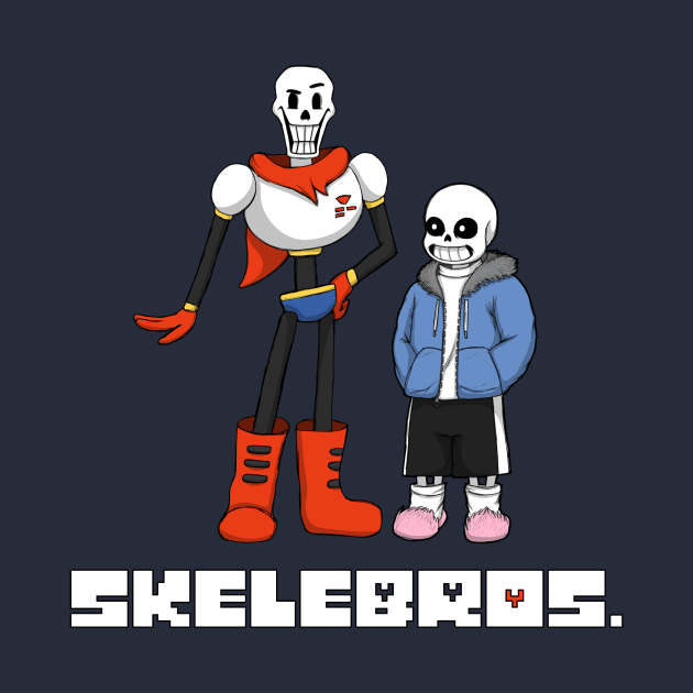 Undertale Skelebros Sans and Papyrus by halegrafx