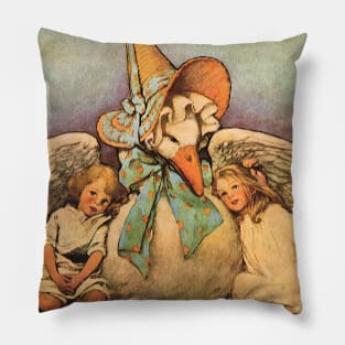 Vintage Mother Goose by Jessie Willcox Smith Pillow