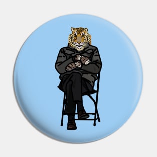 Cool Animals Tiger in Bernie Sanders Mittens Memes Pin