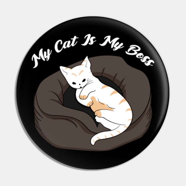 My Cat Is My Boss Pin by Oiyo