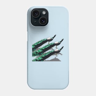 Peacocks on the run Phone Case