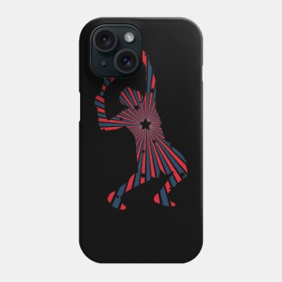 US Open Tennis USA Flag Silhouette Phone Case