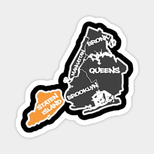 5 Boroughs Map Magnet