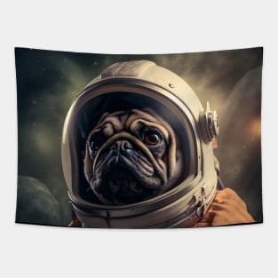 Astro Dog - Pug Tapestry