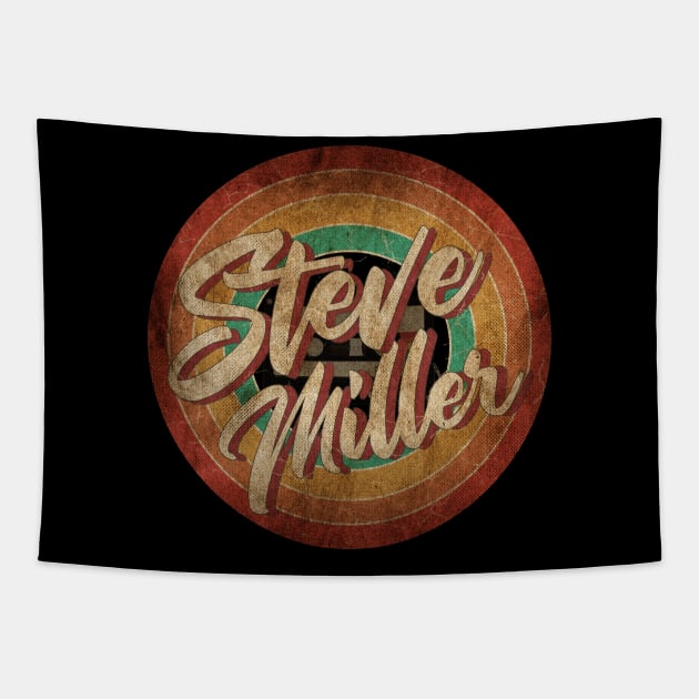 Steve Miller Vintage Circle Art Tapestry by antongg