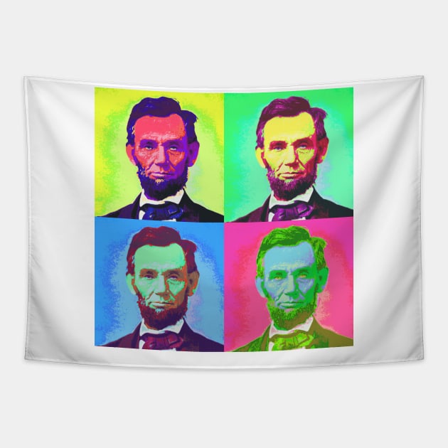 Pop Art - Abraham Lincoln Tapestry by Naves