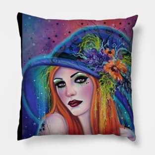 Isadore Halloween Witch By Renee Lavoie Pillow