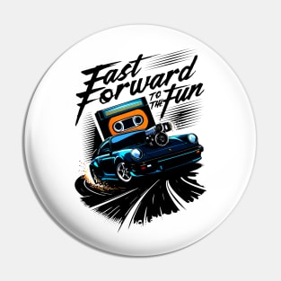 Retro Vibes, Fast Beats, and Roadside Thrills Pin