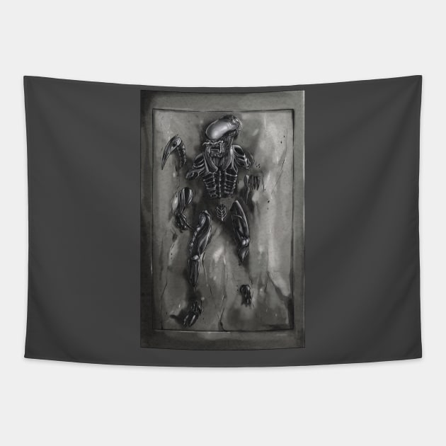 Alien in Carbonite Tapestry by masciajames