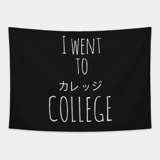 I went to college T-shirt Tapestry