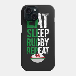 Eat sleep rugby repeat Wales rugby 2 Phone Case