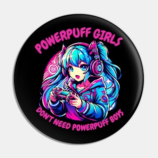 Gaming power gamer girl Pin