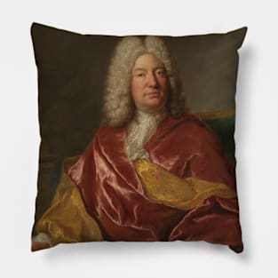 Portrait Of A Man by Jean-Francois de Troy Pillow