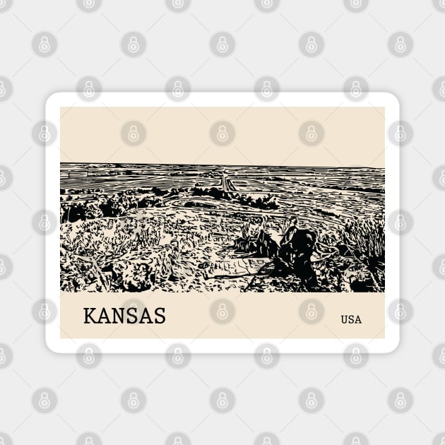 Kansas USA Magnet by Lakeric