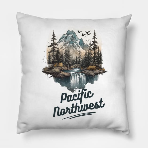 PNW Outdoors Pillow by Goddess Designs