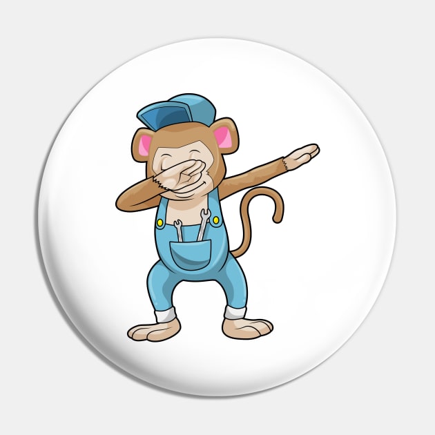 Monkey as Mechanic at Hip Hop Dance Dab Pin by Markus Schnabel