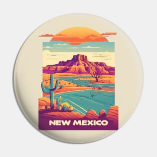 New Mexico Vintage Design Pin