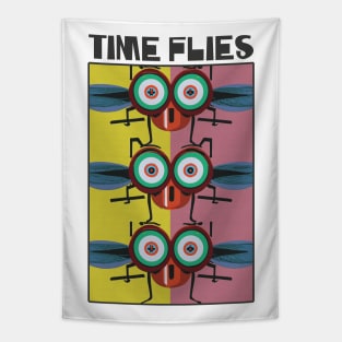 Time Flies - word play Tapestry