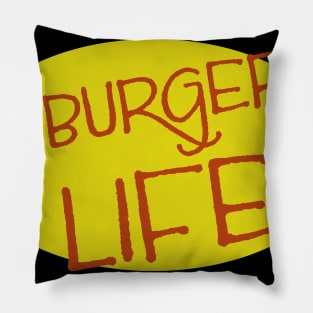 # Burger Life (Red) Pillow