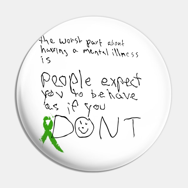 Mental Health Awareness: "The worst part..." Pin by spooniespecies