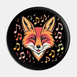 Smiling Musical Fox Pin