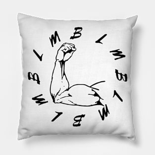 Black Lives Matter Power Fist (Black) Pillow