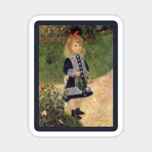 A Girl with Watering Can by Pierre Renoir Magnet