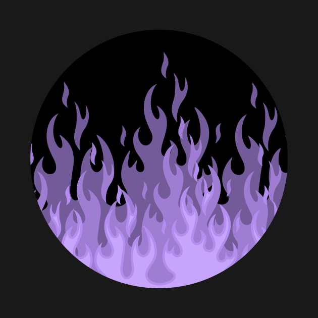 Just Purple Flames by Just In Tee Shirts