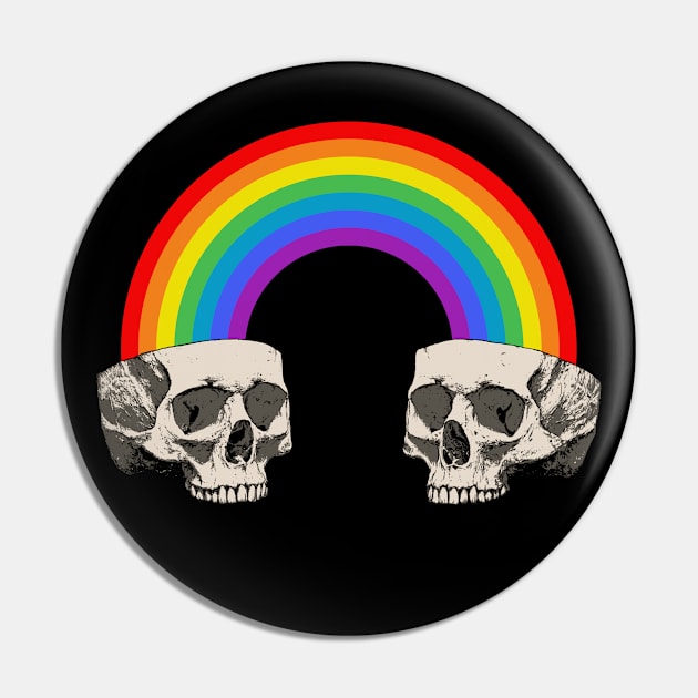 Skulls 'n Rainbow Pin by Moutchy