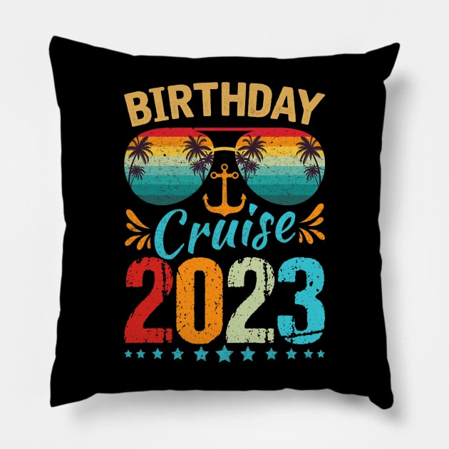 Birthday Cruise Squad Birthday Party Cruise Squad 2023 Pillow by torifd1rosie