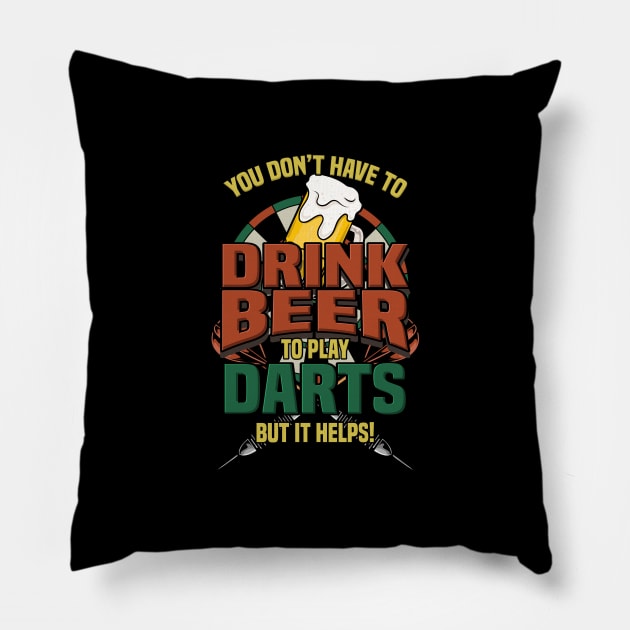 Darts T-Shirts aim throw target goal gift Pillow by biNutz