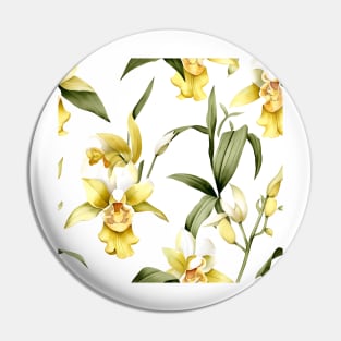 Watercolor Orchid Pattern 9 Pin