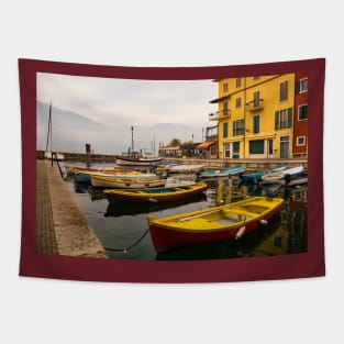 Castelletto Waterfront on Lake Garda in Italy Tapestry