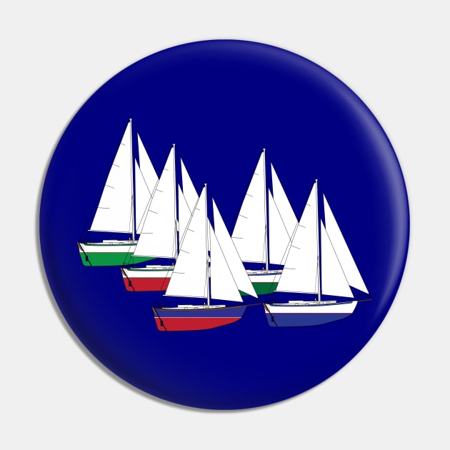 Cape George 36 Cutter Sailboats Racing Pin by CHBB
