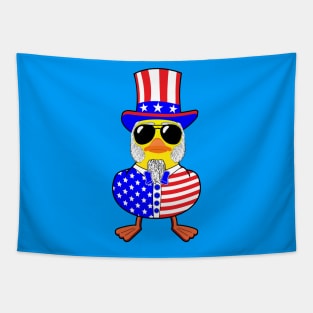 Cool Rubber duck uncle Sam Tapestry