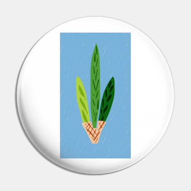 Lulav Light Blue Print Pin by TillaCrowne