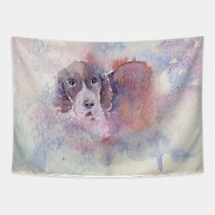 Watercolor dog portrait Tapestry