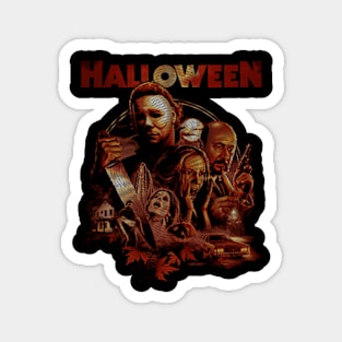 Retro Halloween Movie Magnet