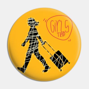 silhouette of girls trip Pin