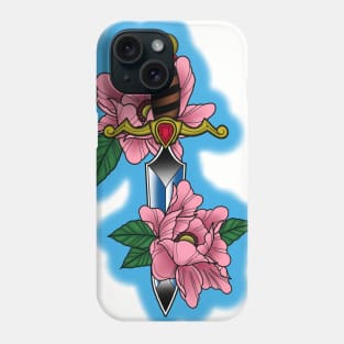 Dagger and flowers Phone Case