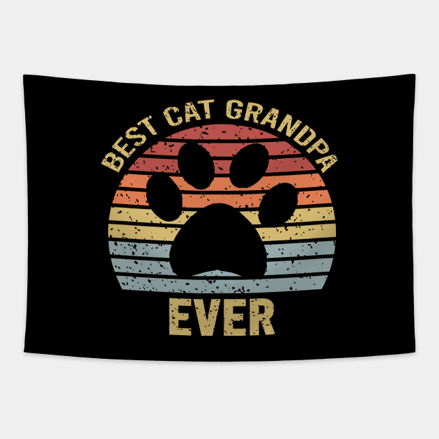 Best Cat Grandpa Ever Tapestry by DragonTees