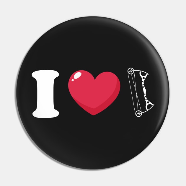 I Love Archery Pin by thingsandthings