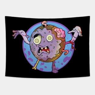 Cute Zombie Cream Filled Donut Tapestry