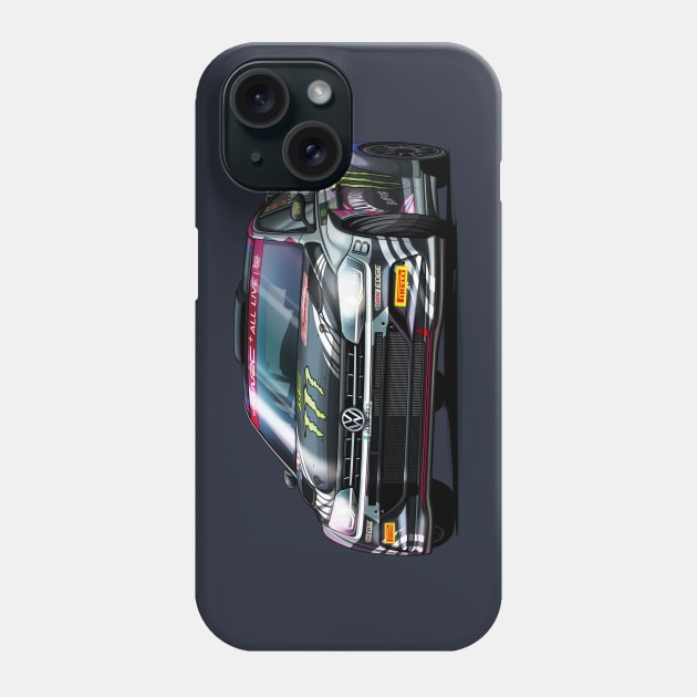 Petter Solberg's R5 Rally Car Phone Case by Mario Ramos Rally Art