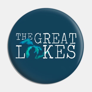 The Great Lakes Watercolor Lakes Pin