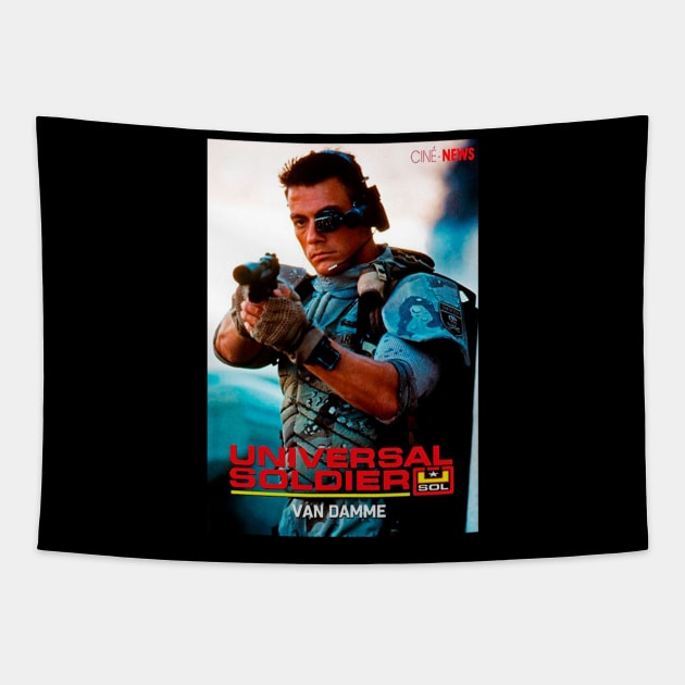 UNIVERSAL SOLDIER VAN DAMME 1992 Tapestry by Diyutaka