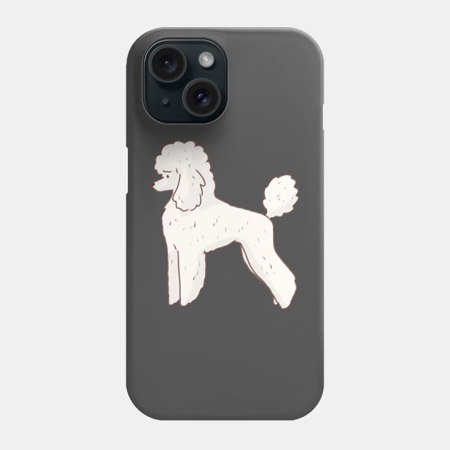 Cartoon poodle dog Phone Case by Mayarart