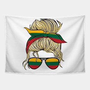 Lietuva Lithuania Flag Girls Lithuanian Girl Kids Tapestry