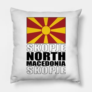 Flag of North Macedonia Pillow