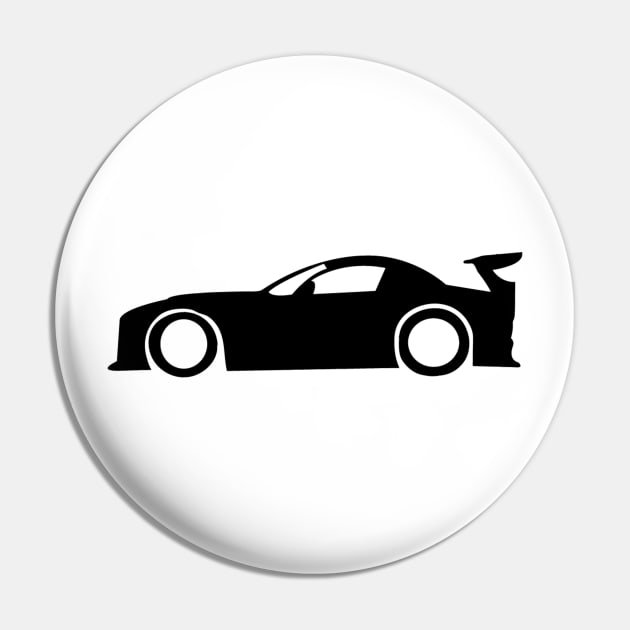 Drift Car Silhouette Pin by AustralianMate